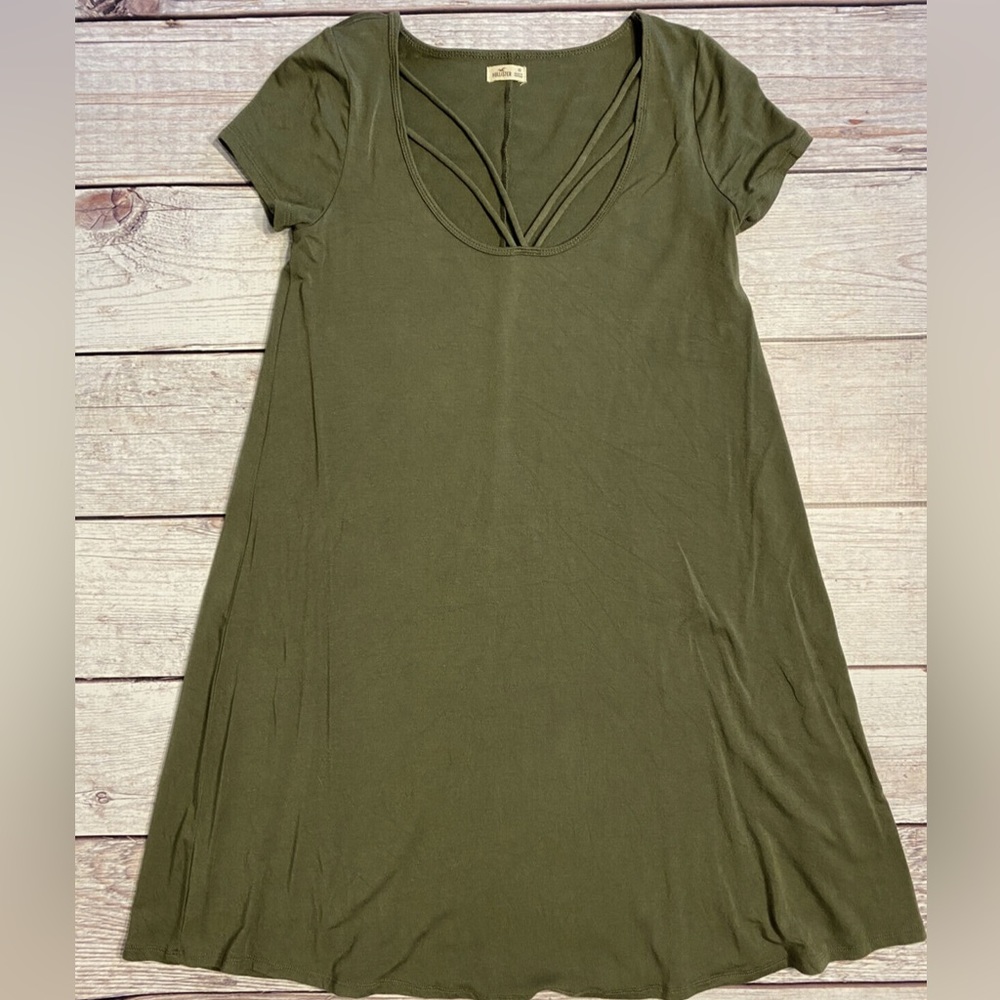 Hollister Green Women’s Dress With Crisscross Front